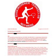 Monats - Newsletter des TC Rot-Weiss Euskirchen - Tennis Club Rot ...