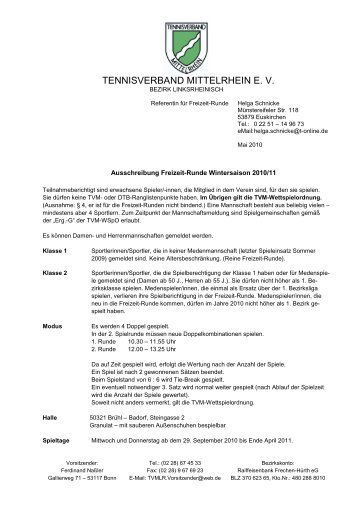 TENNISVERBAND MITTELRHEIN E. V. - Euskirchener TC Rot-WeiÃ