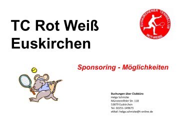 Konzept zur FÃ¶rderung des Tennis-sports im TC Rot Weiss Euskirchen