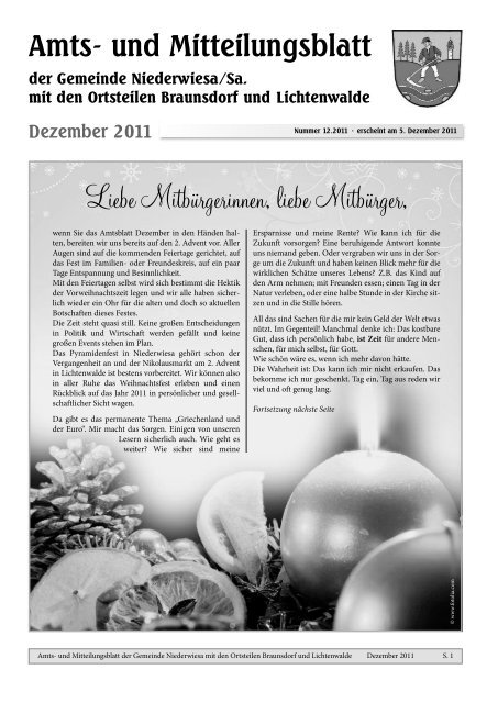 Amtsblatt Dezember 2011