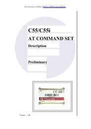 C55/C55i AT COMMAND SET Description Preliminary - Falcom