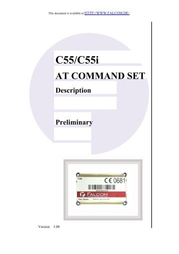 C55/C55i AT COMMAND SET Description Preliminary - Falcom