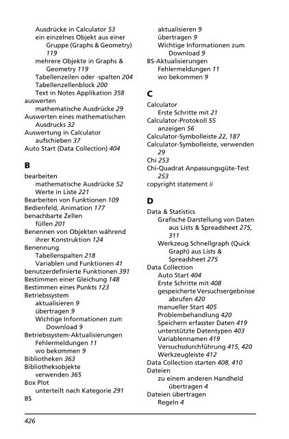 Handheld Handbuch