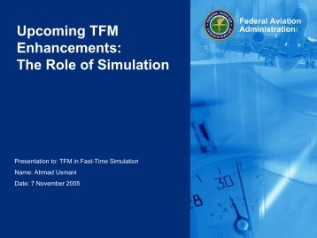 The Role Of Simulation - FAA