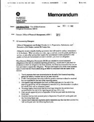 Use Of Miscellaneous Obligation Documents (MOD) - FAA