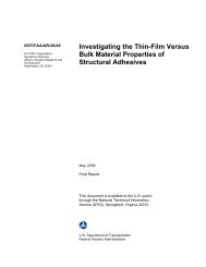 Investigating the Thin-Film Versus Bulk Material Properties of ... - FAA