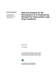 Data and Analysis for the Development of an Engineering ... - FAA