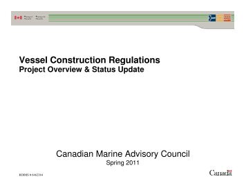 Vessel Construction Regulations - Services maritimes en direct