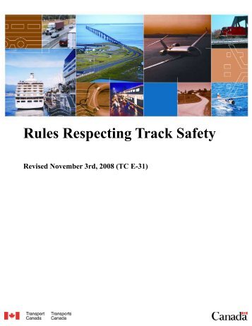 Rules Respecting Track Safety - PDF - Transports Canada