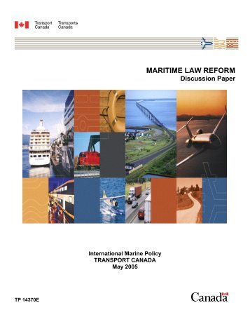 MARITIME LAW REFORM Discussion Paper - Transports Canada
