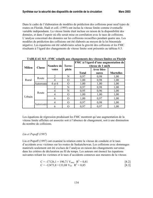 SynthÃ¨se sur la sÃ©curitÃ© des dispositifs de contrÃ´le de la circulation