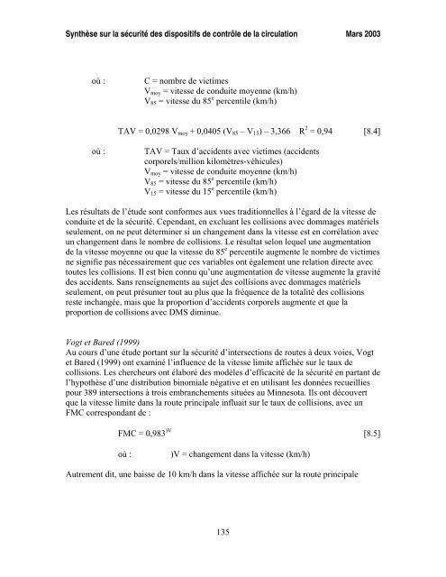 SynthÃ¨se sur la sÃ©curitÃ© des dispositifs de contrÃ´le de la circulation