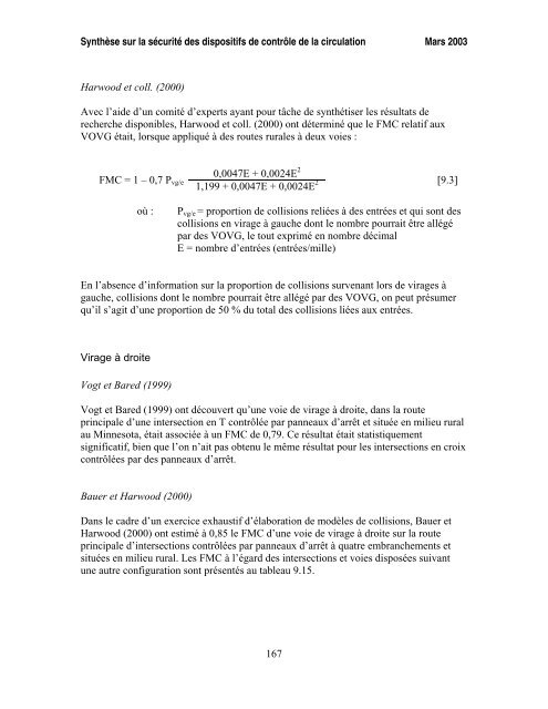 SynthÃ¨se sur la sÃ©curitÃ© des dispositifs de contrÃ´le de la circulation