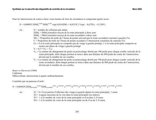 SynthÃ¨se sur la sÃ©curitÃ© des dispositifs de contrÃ´le de la circulation