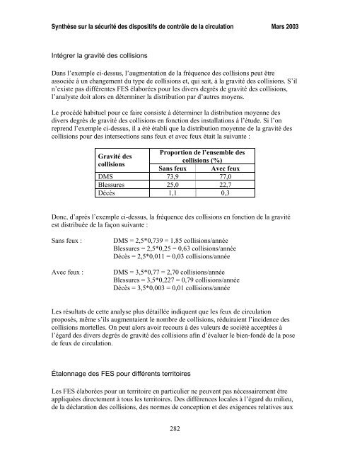 SynthÃ¨se sur la sÃ©curitÃ© des dispositifs de contrÃ´le de la circulation