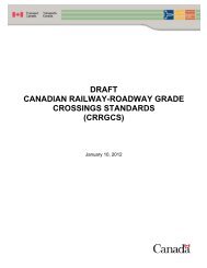 Draft Canadian Railway-Roadway Grade Crossings Standards ...