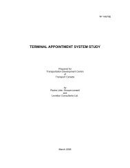 TERMINAL APPOINTMENT SYSTEM STUDY - Transports Canada