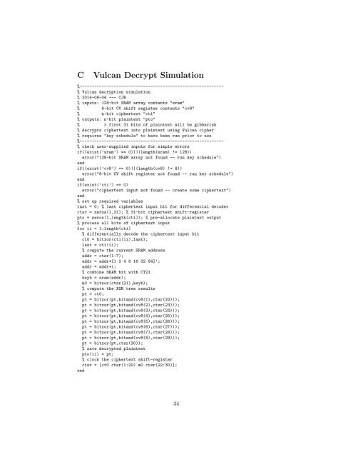 vulcan-cryptanalysis