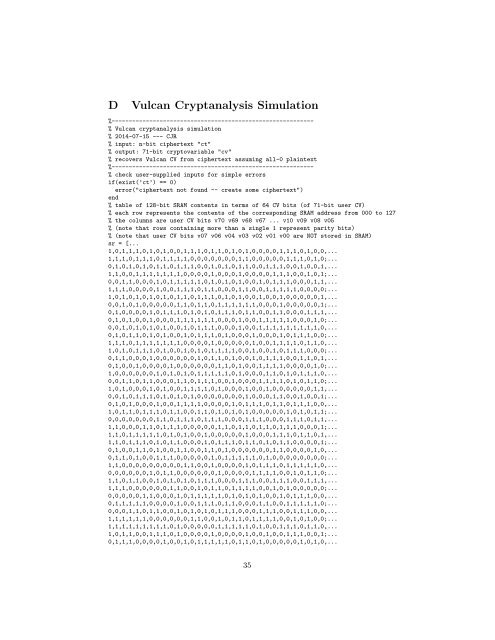 vulcan-cryptanalysis