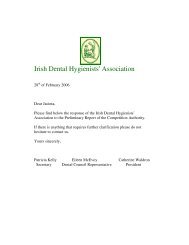 Irish Dental Hygienists' Association - The Competition Authority
