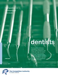 dentists - The Competition Authority