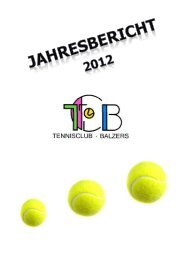 Saison 2012 - TC Balzers