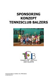 Sponsorenkonzept - TC Balzers