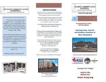 Download a brochure - Tri-County Community Action Program