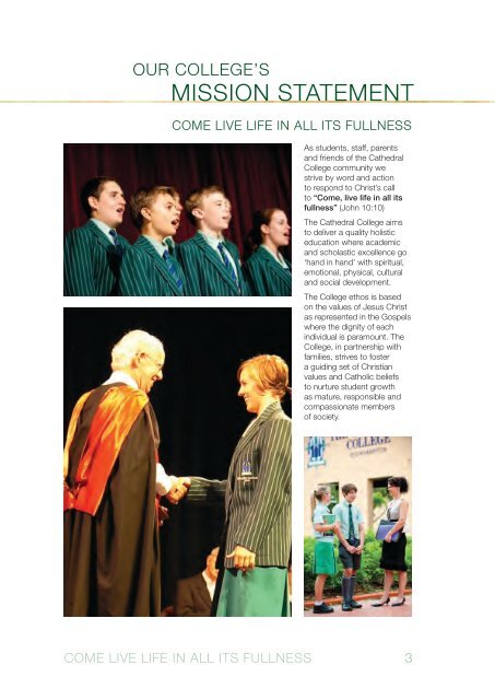 The Cathedral College Prospectus - Tccr.com.au