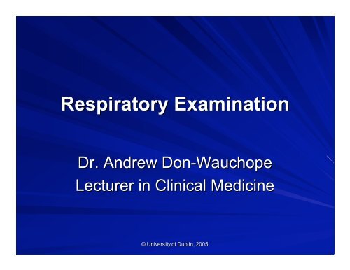 Respiratory Examination