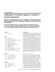 Implications of infectious agents on results of animal experiments