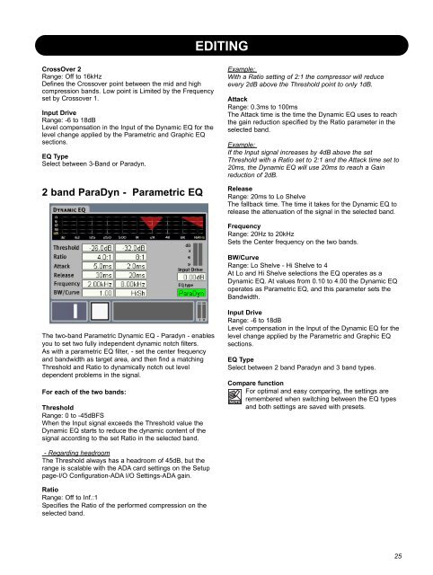 EQ Station Manual v. 2.01 sw. 220 English - TC Electronic