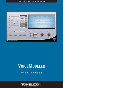 VoiceModeler PowerCore Manual English - TC Electronic