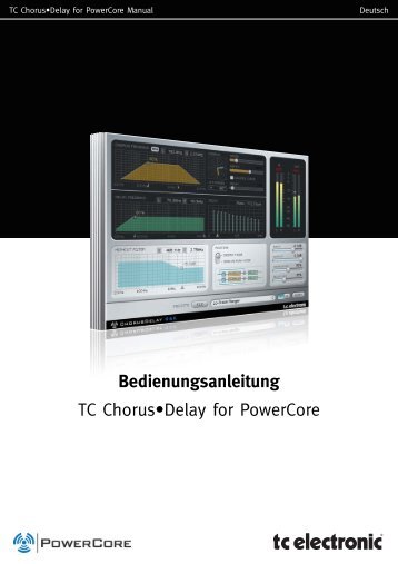 Bedienungsanleitung TC Chorus•Delay for PowerCore - TC Electronic