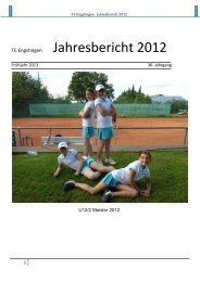 TC Engstingen - Jahresbericht 2012