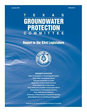 Texas Groundwater Protection Committee - TCEQ e-Services ...