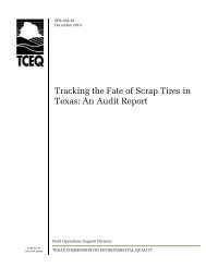 Tracking the Fate of Scrap Tires in Texas: An ... - TCEQ e-Services