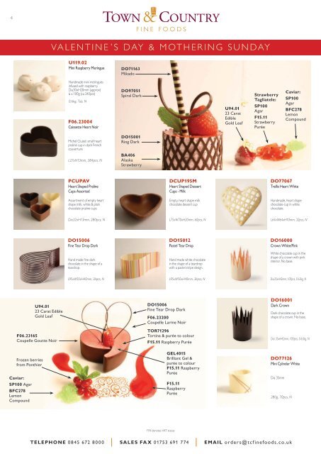 january 2013 product guide & price list - Town & Country Fine Foods