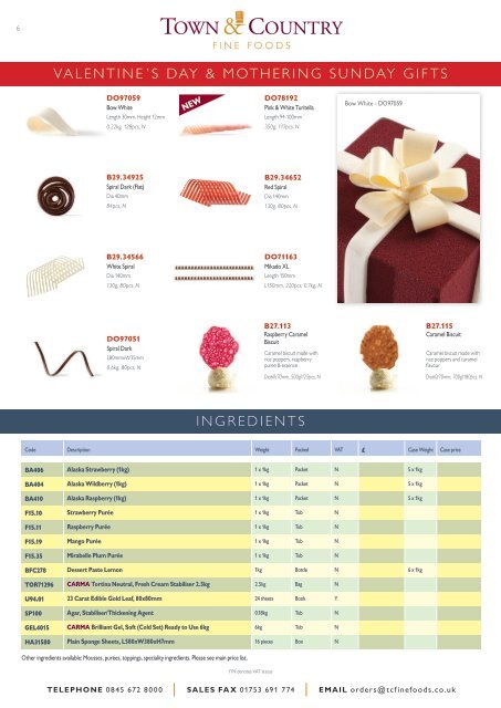 january 2013 product guide & price list - Town & Country Fine Foods