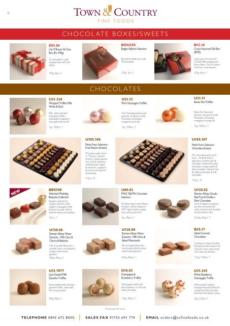 january 2013 product guide & price list - Town & Country Fine Foods