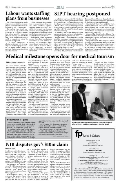 Volume 22 Issue 5: Feb. 2, 2012 - fp Turks and Caicos