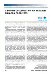 ii forum chÅodnictwa na targach polagra food 2005 - Technika ...