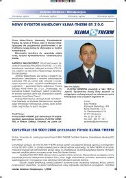 Nowy dyrektor handlowy w firmie KLIMA-THERM. - Technika ...