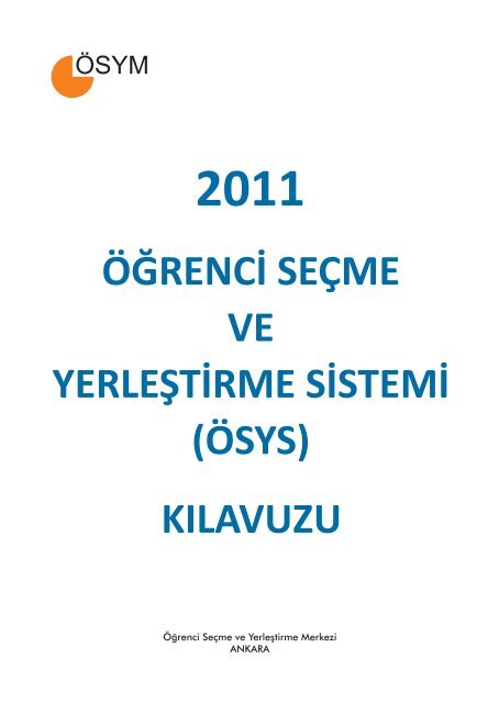 ii - yÃ¼ksekÃ¶ÄretiÌm programlari ve kontenjanlari kilavuzu - Ãsym