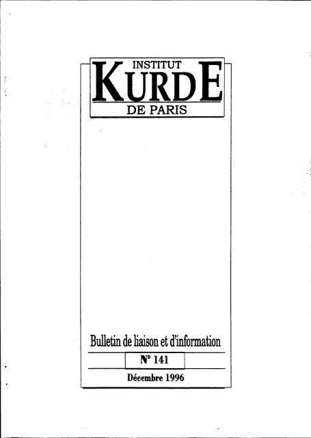 Bulletin de liaison et d'information - Institut kurde de Paris