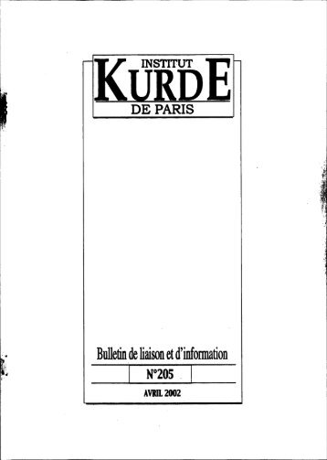 Bulletin de liaison et d'information - Institut kurde de Paris