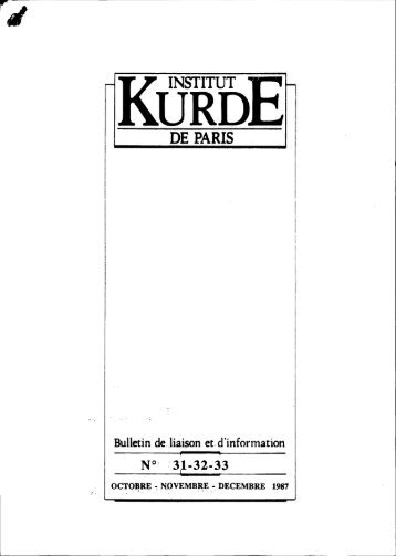 Bulletin deJiaison et.dÃnformation - Institut kurde de Paris