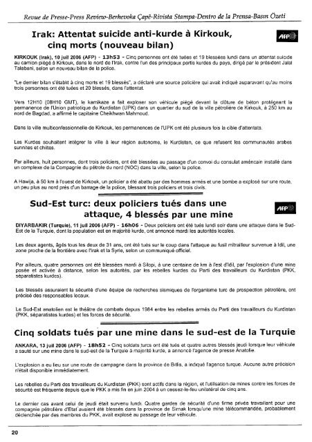 Bulletin de liaison et d'information - Institut kurde de Paris