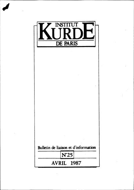 1N'25] - Institut Kurde De Paris