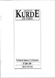 Bulletin de liaison et d'information - Institut kurde de Paris